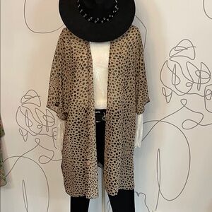 Leopard Print Sheer Kimono Cardigan size XXXL